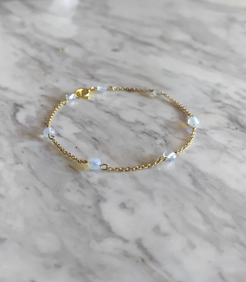 Moonstone Chain Bracelet