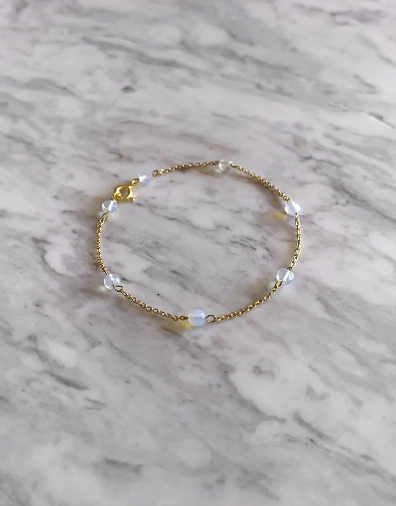 Moonstone Chain Bracelet