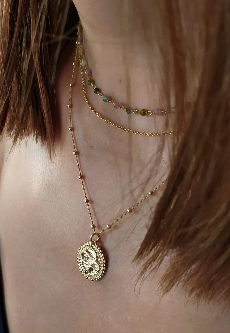 Watermelon Tourmaline Necklace