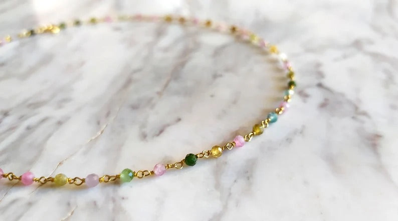 Watermelon Tourmaline Necklace