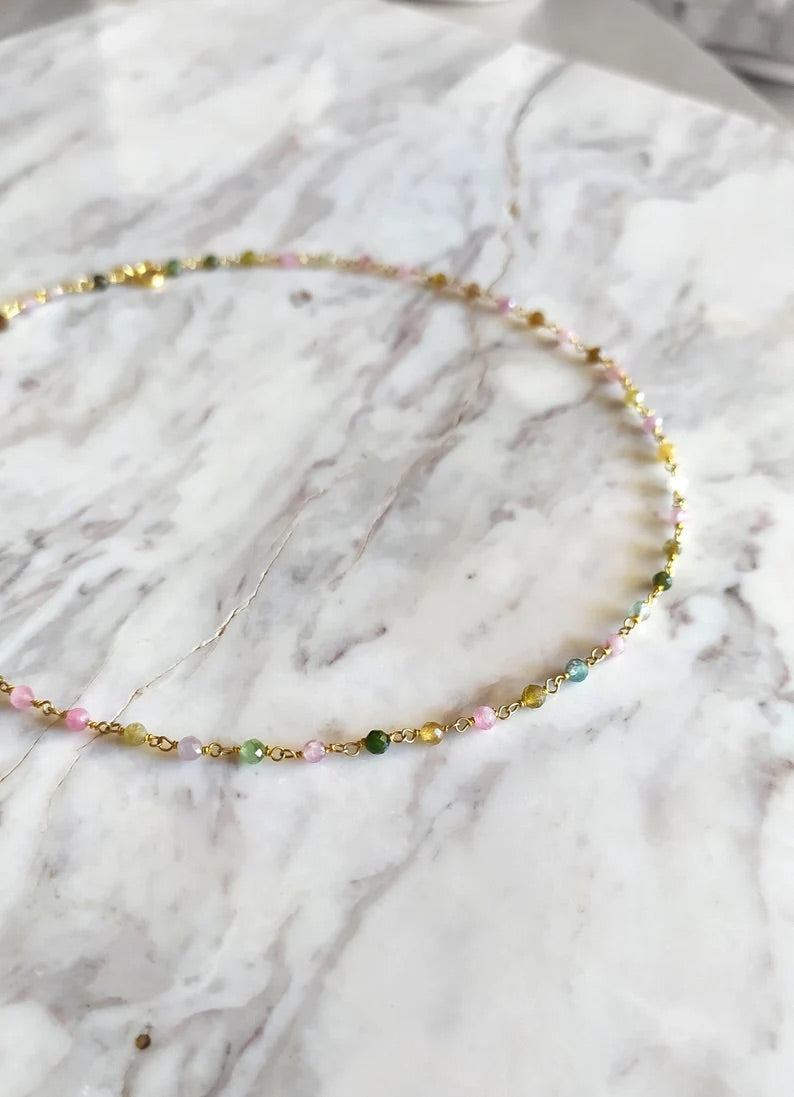 Watermelon Tourmaline Necklace