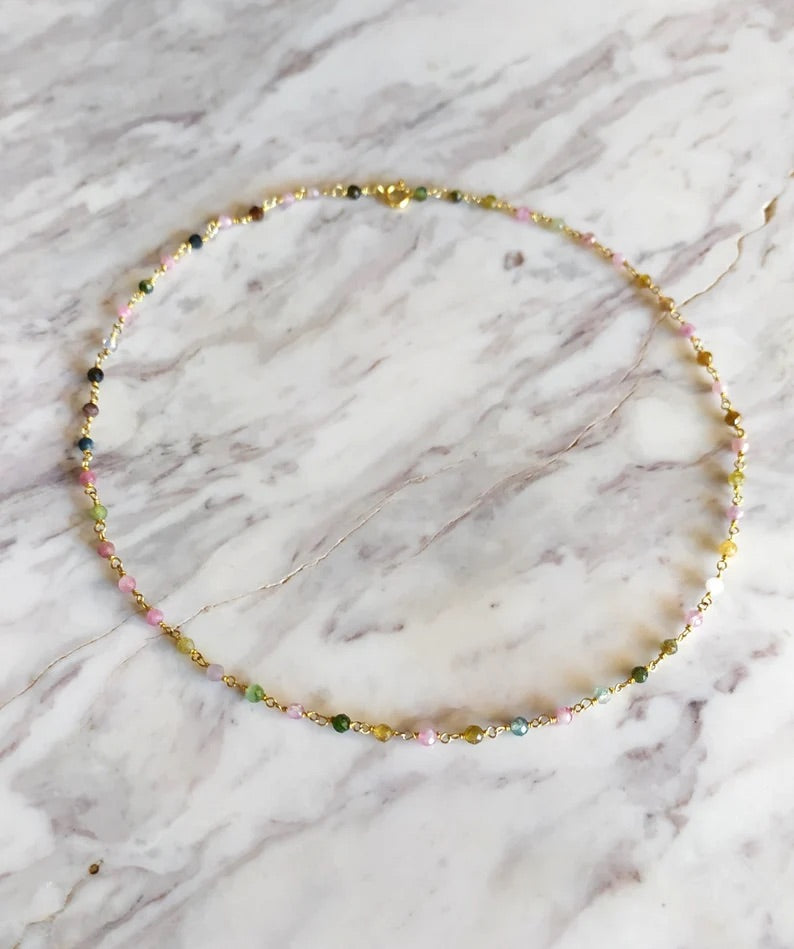 Watermelon Tourmaline Necklace