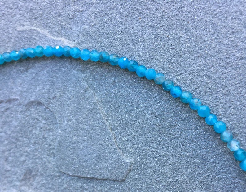 Dainty Neon Apatite Beaded Necklace