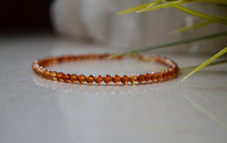 Carnelian Beaded Bracelet
