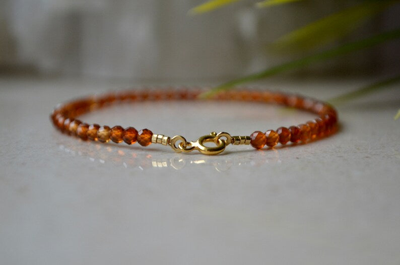 Carnelian Beaded Bracelet