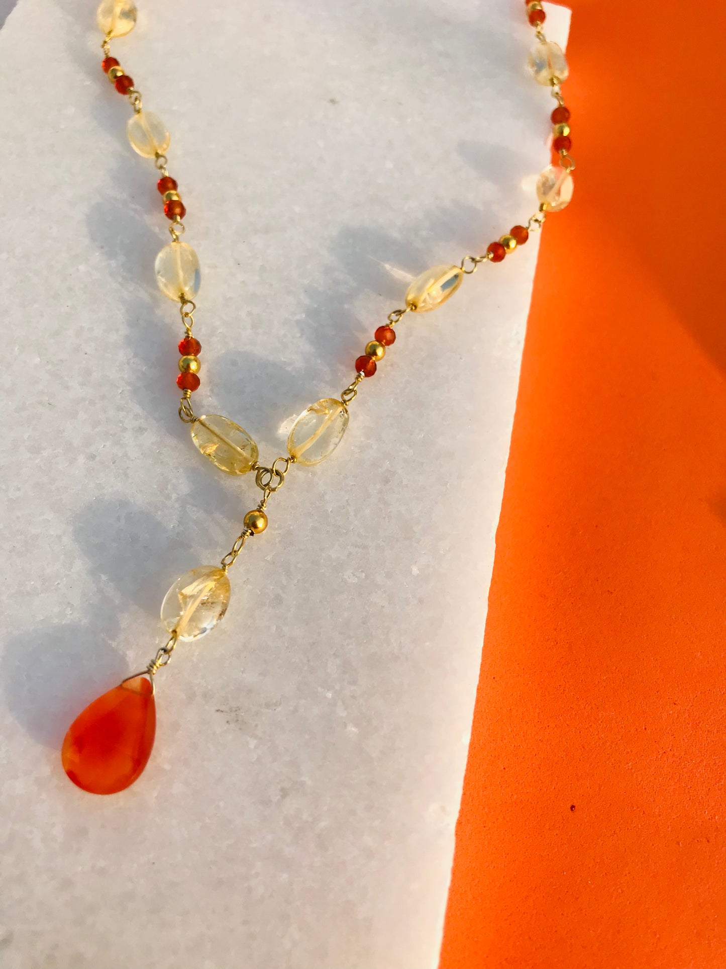 Golden Hour Lariat Necklace