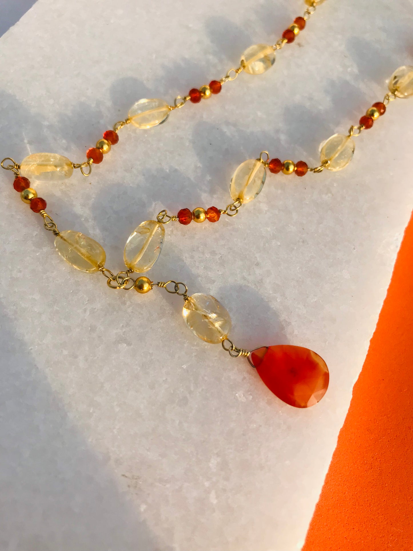 Golden Hour Lariat Necklace
