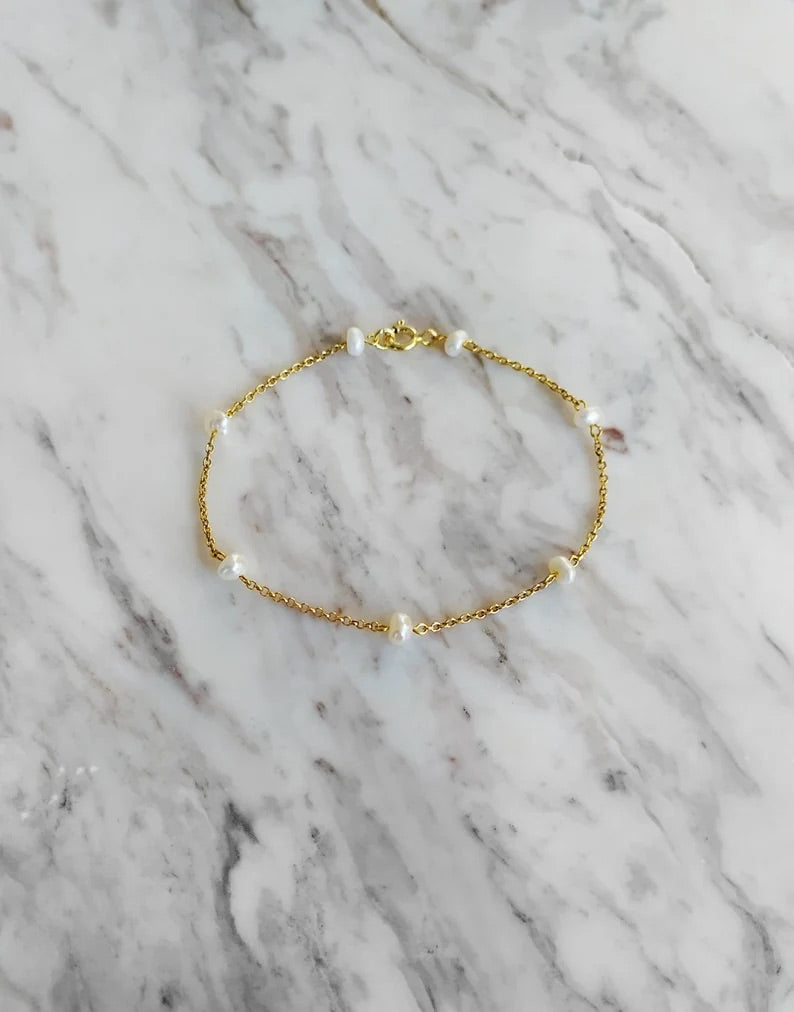 Fresh Water Pearl Chain Bracelet