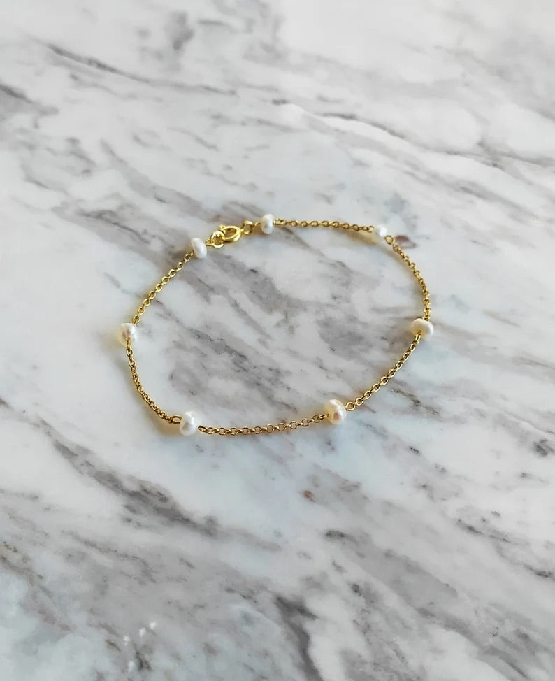 Fresh Water Pearl Chain Bracelet