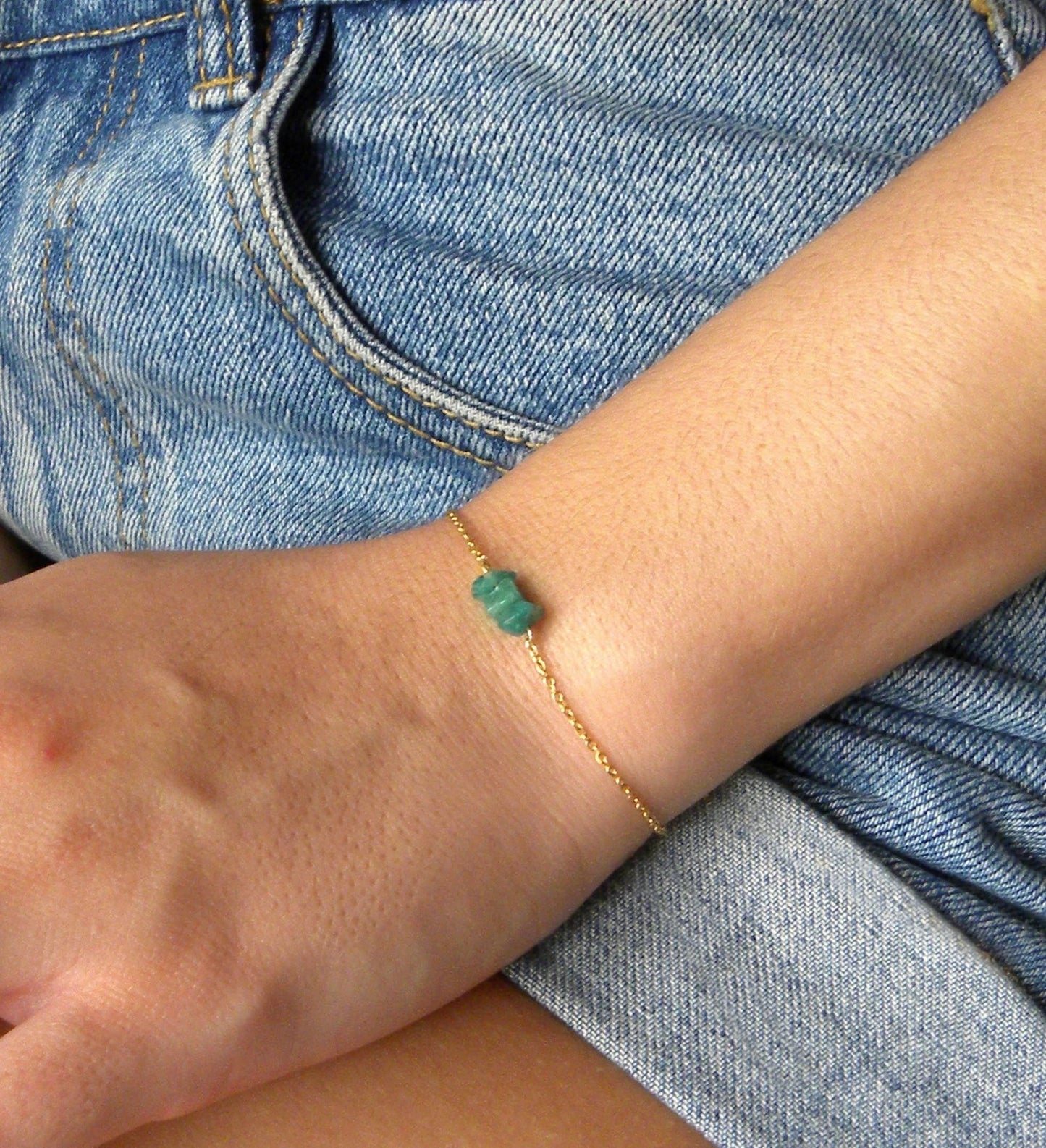 Raw Amazonite Bracelet