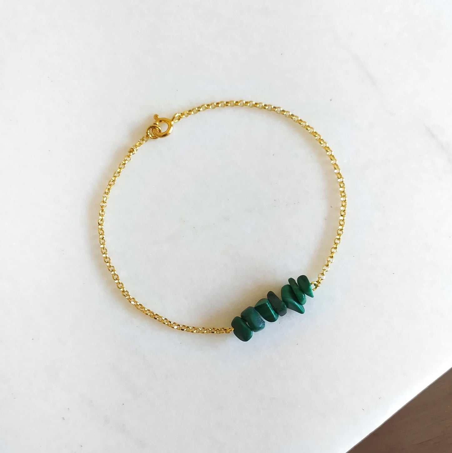 Raw Malachite Bracelet