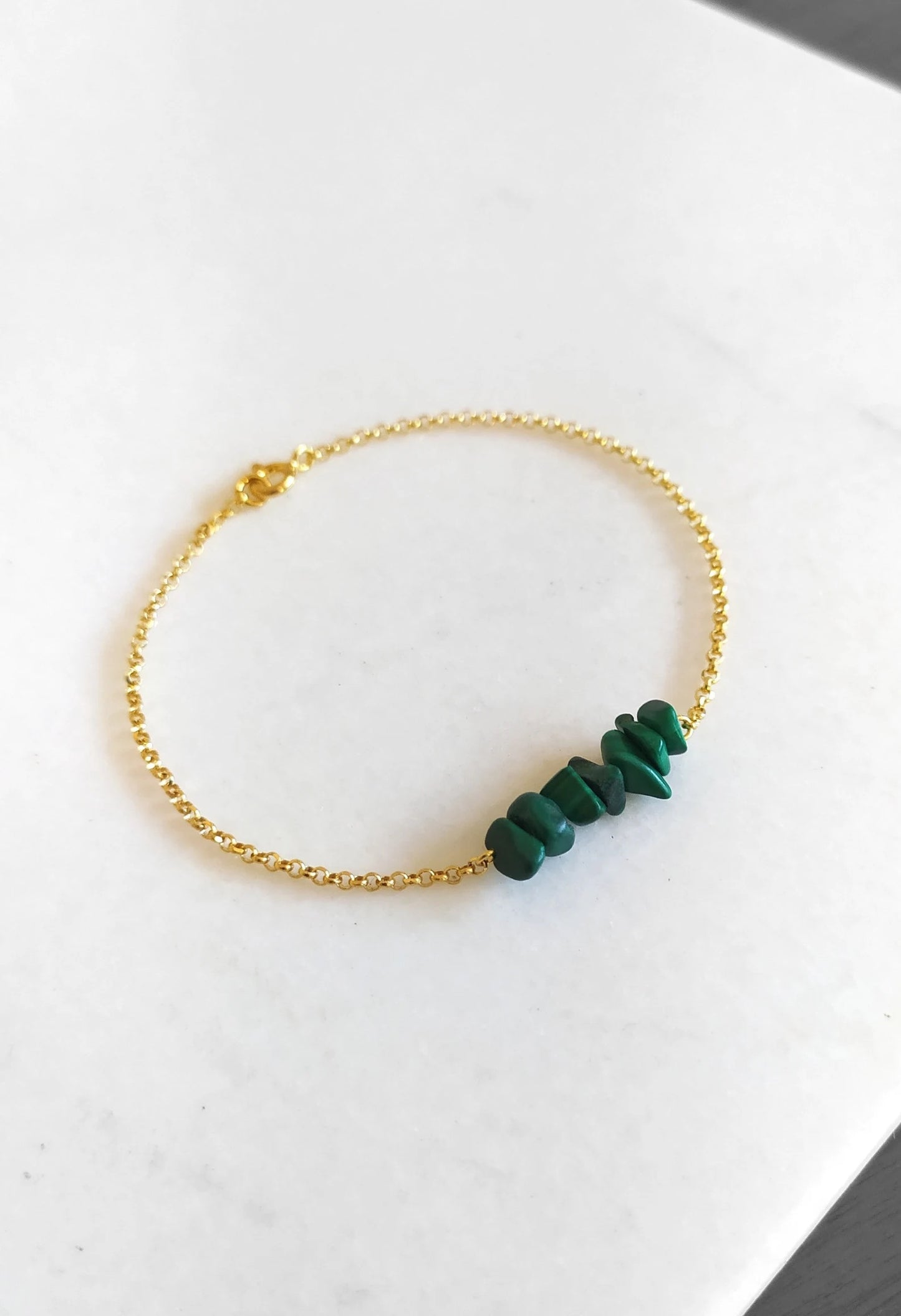 Raw Malachite Bracelet