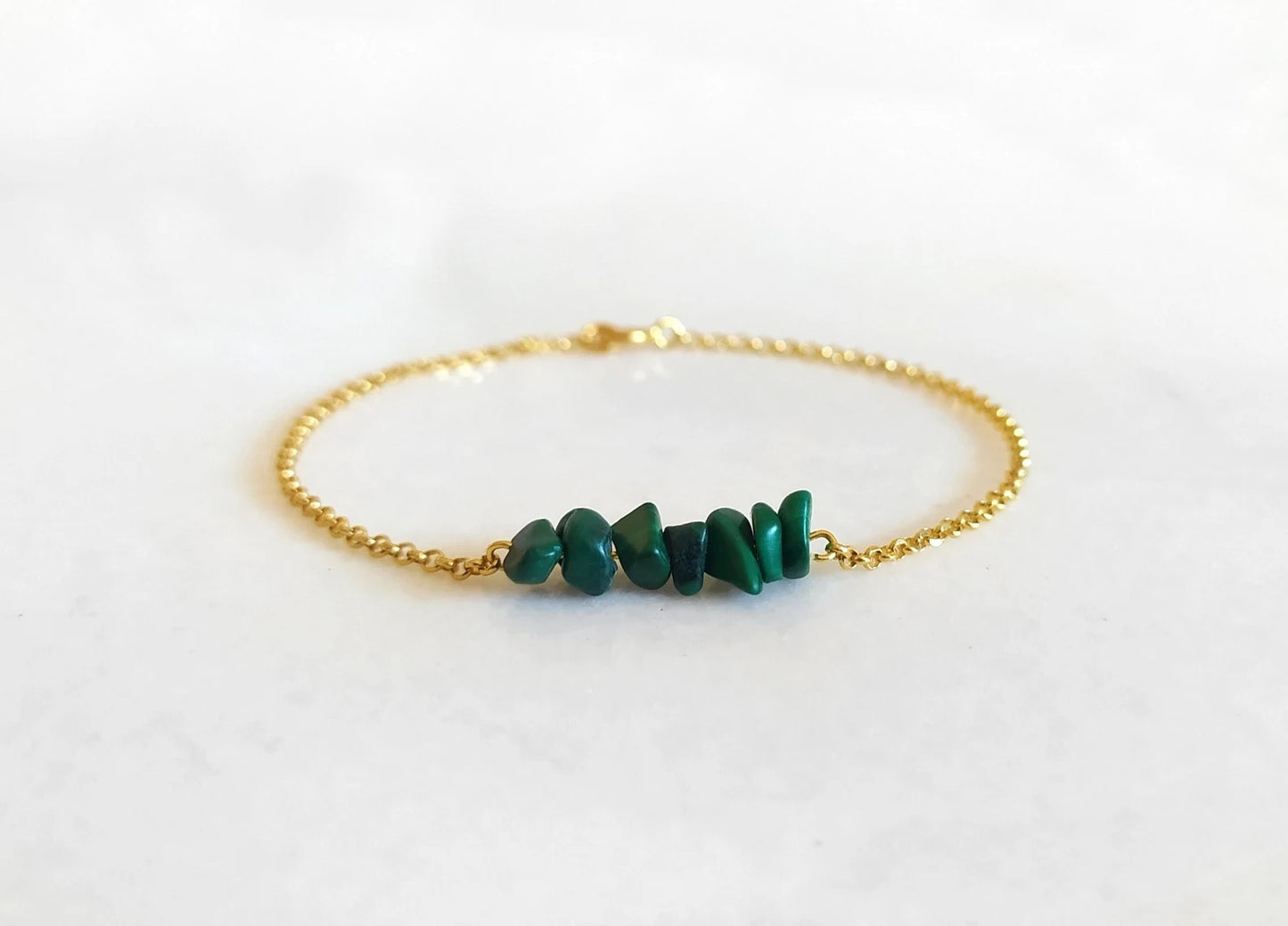 Raw Malachite Bracelet