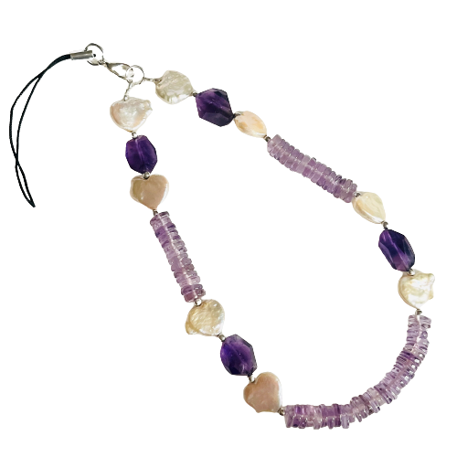 Amethyst Phone/Bag Charm/Wristlet