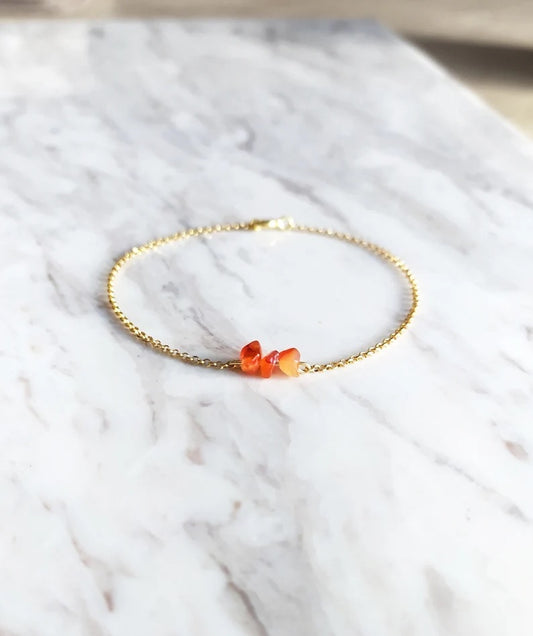 Raw Carnelian Bracelet