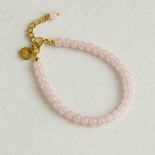Rose Quartz Beaded Bracelet