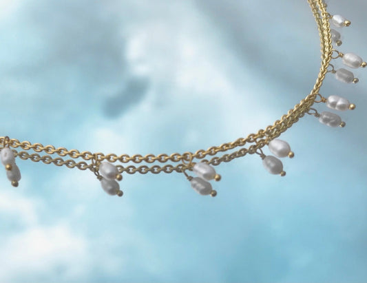 Pearly Pearl Drop Necklace