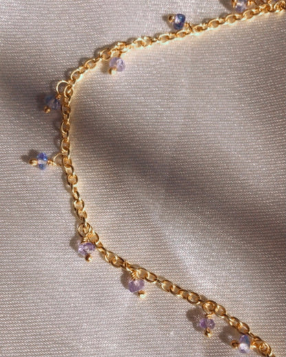 Delicate Tanzanite Chain Necklace