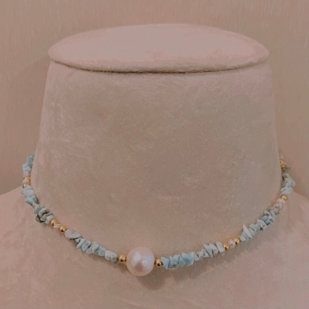 Larimar Beaded Necklace