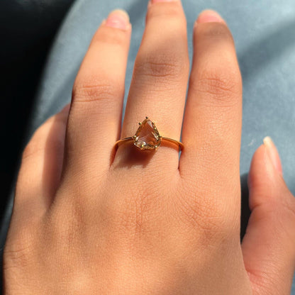 14K Gold Rose Cut Diamond Ring