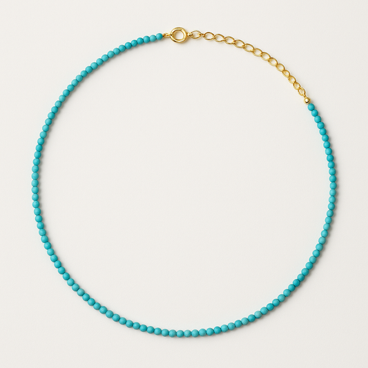 Dainty Turquoise Beaded Necklace