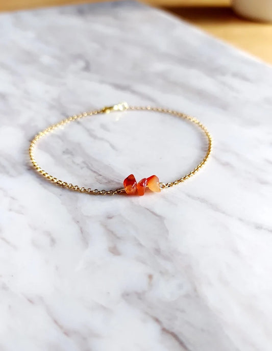 Raw Carnelian Bracelet