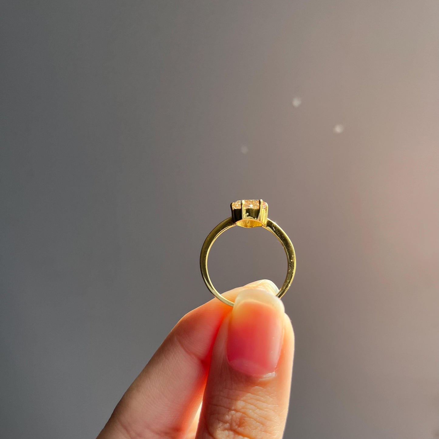 14K Gold Rose Cut Diamond Ring