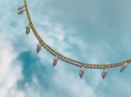 Pearly Pearl Drop Necklace