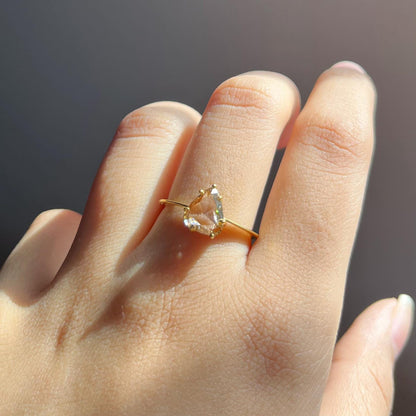 14K Gold Rose Cut Diamond Ring