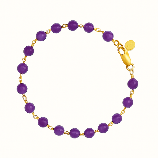Amethyst Link Bracelet
