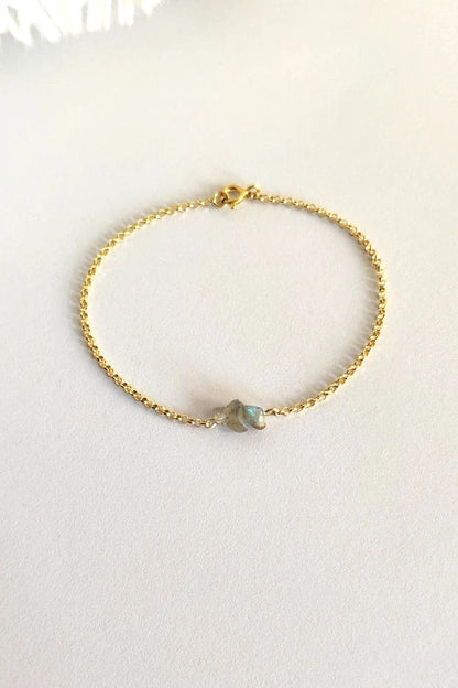 Raw Labradorite Bracelet