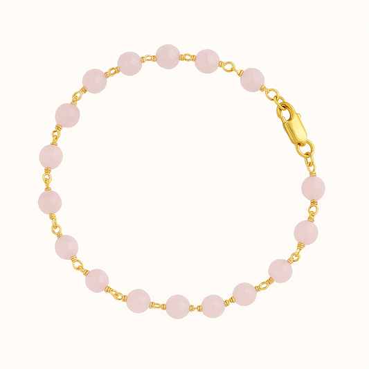 Rose Quartz Link Bracelet