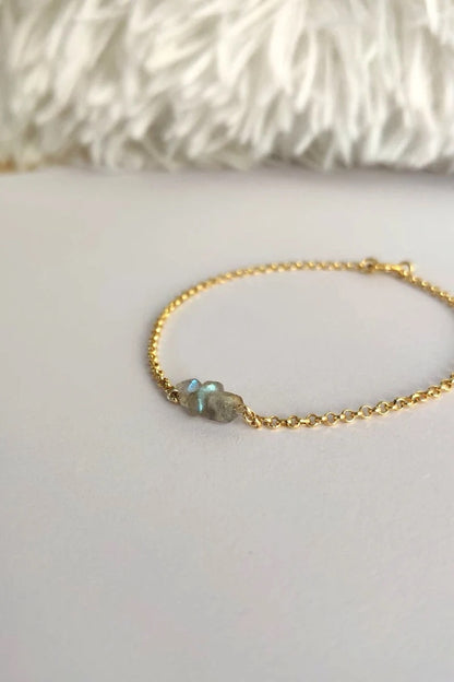 Raw Labradorite Bracelet