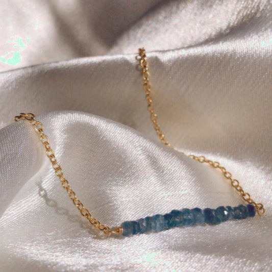 Delicate Sapphire Bar Necklace
