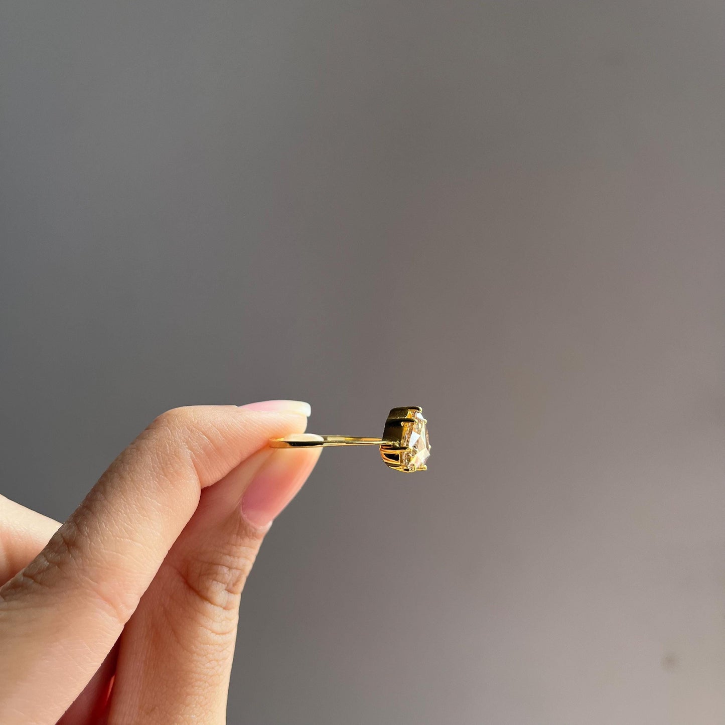 14K Gold Rose Cut Diamond Ring