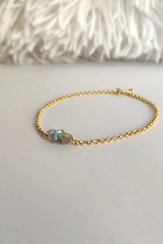 Raw Labradorite Bracelet