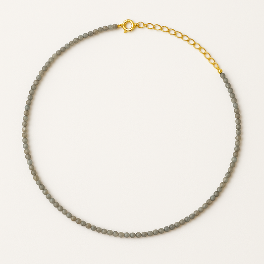 Dainty Labradorite Beaded Necklace