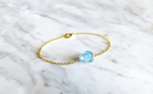 Raw Aquamarine Bracelet