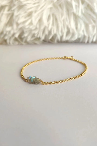 Raw Labradorite Bracelet