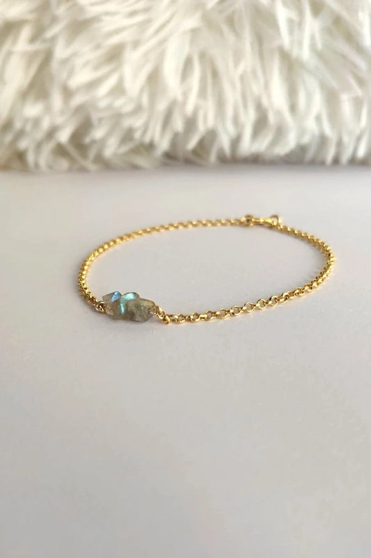 Raw Labradorite Bracelet