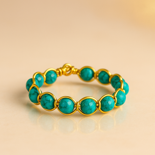 Turquoise Braided Ring