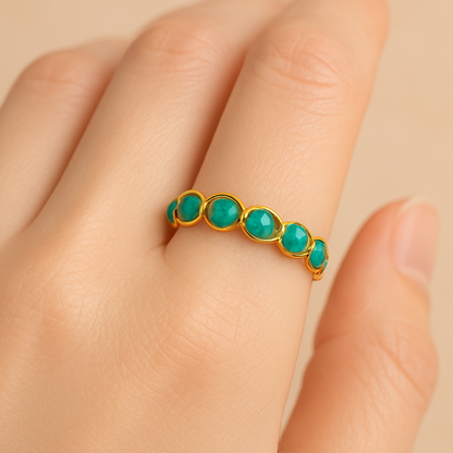 Turquoise Braided Ring