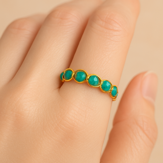 Turquoise Braided Ring
