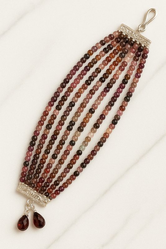 Spinel Multi-Strand Beaded Bracelet
