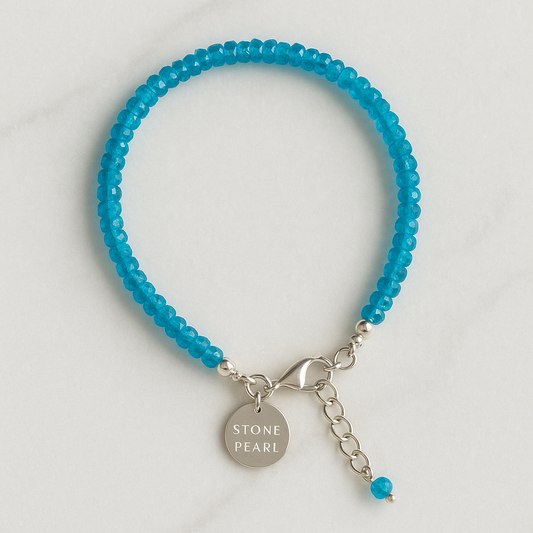 Neon Apatite Beaded Bracelet