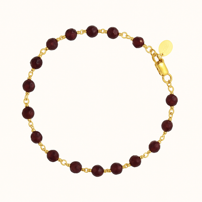 Garnet Link Bracelet