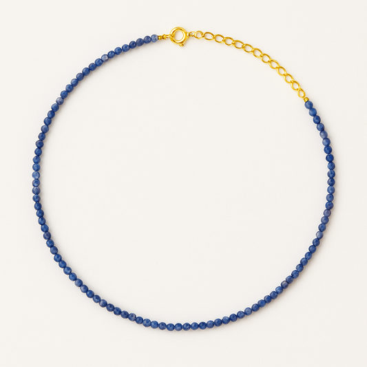 Dainty Sodalite Beaded Necklace