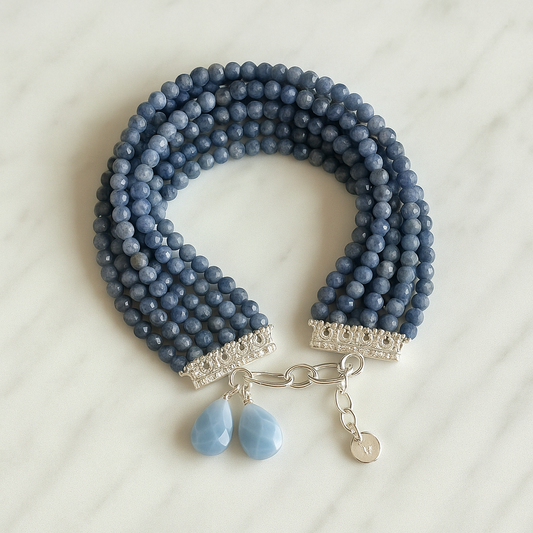 Sodalite Multi-Strand Beaded Bracelet
