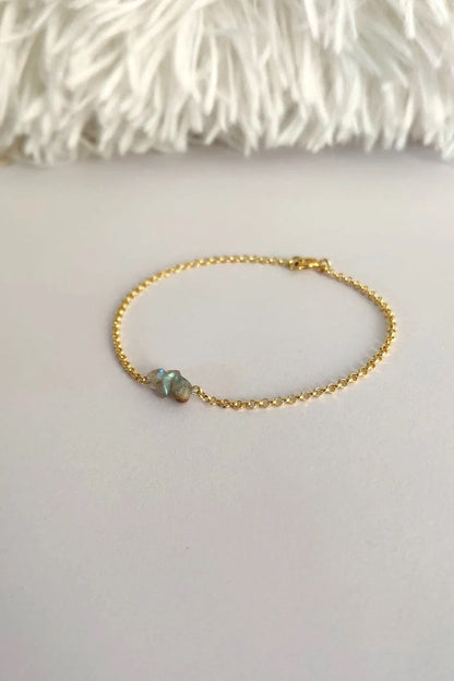 Raw Labradorite Bracelet