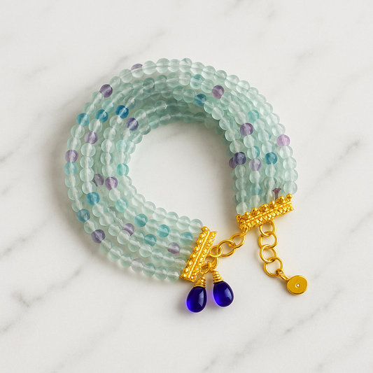 Fluorite Multi-Strand Beaded Bracelet